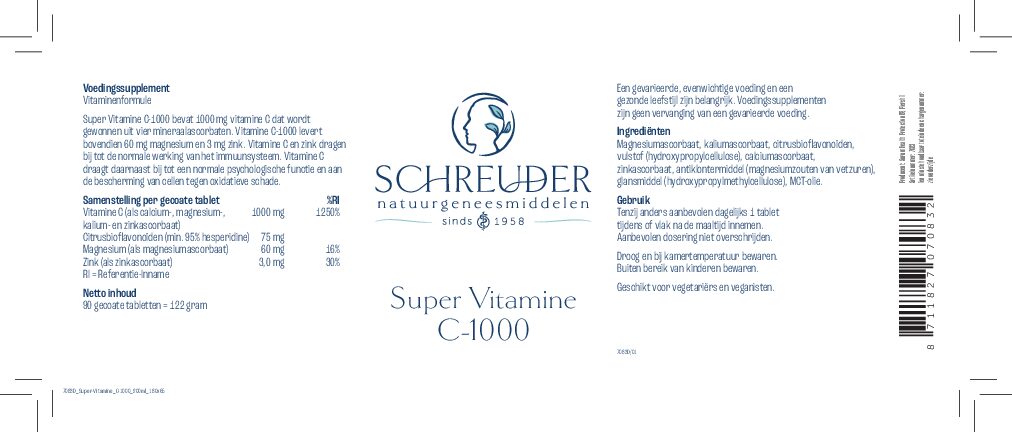 Super Vitamine C-1000 - 90 tabs. - Afbeelding 2