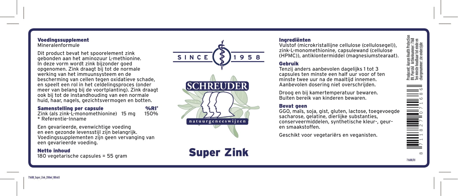 Super Zink - 180 caps. - Afbeelding 2